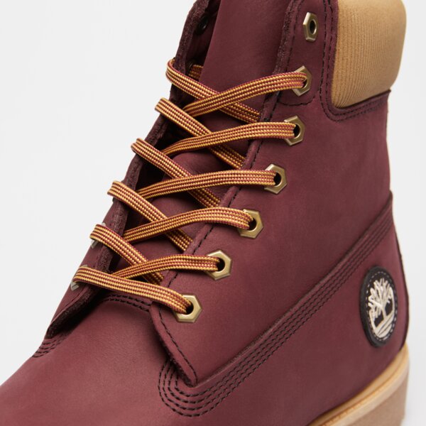 Męskie buty za kostkę TIMBERLAND PREMIUM 6 IN LACE WP BOOT tb0a2p6weq31 kolor bordowy