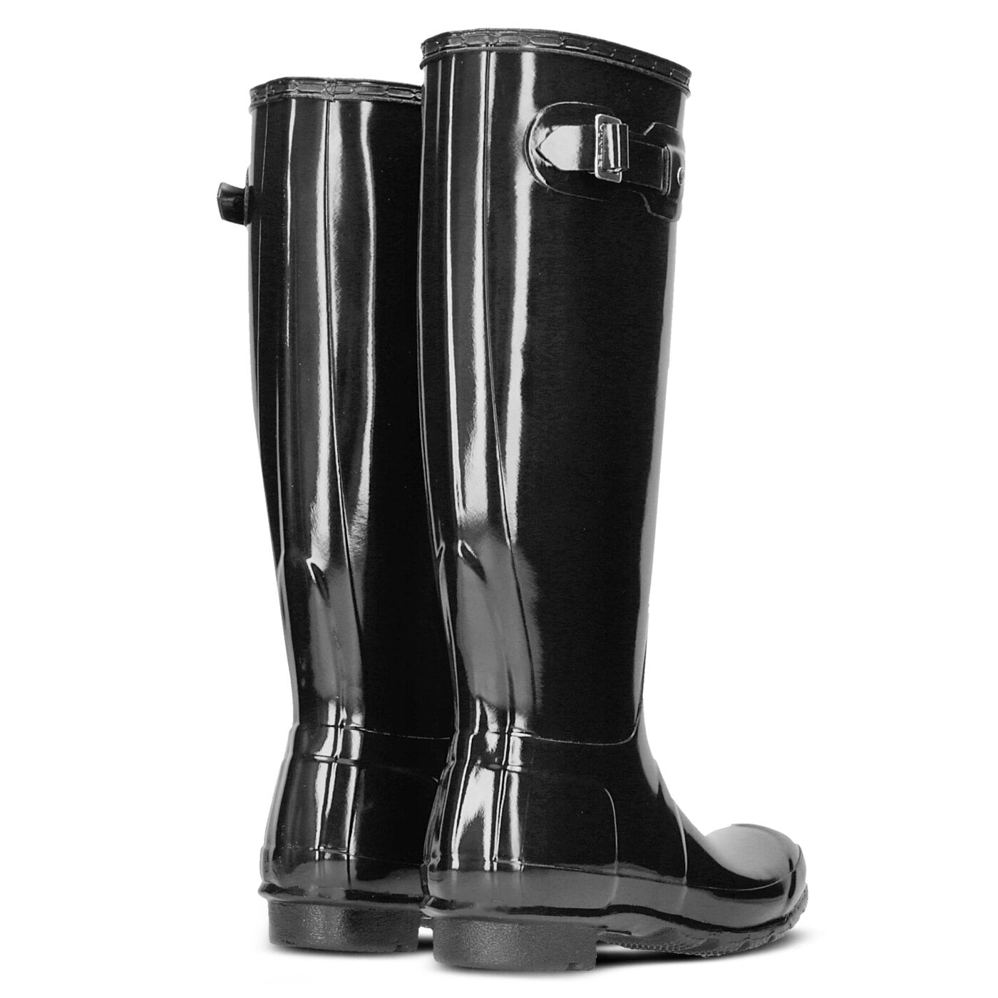 Damskie kalosze (buty gumowe) HUNTER WMN ORG TALL GLOSS wft1000rgl-blk kolor czarny