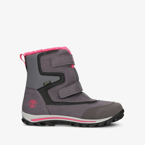 Dziecięce buty outdoor / trekkingowe TIMBERLAND CHILLBERG 2-STRAP GTX a1vqb kolor szary
