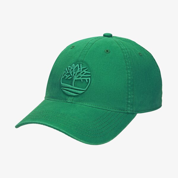 Damska czapka z daszkiem TIMBERLAND CZAPKA COTTON CANVAS BASEBALL CAP tb0a1e9m3571 kolor zielony