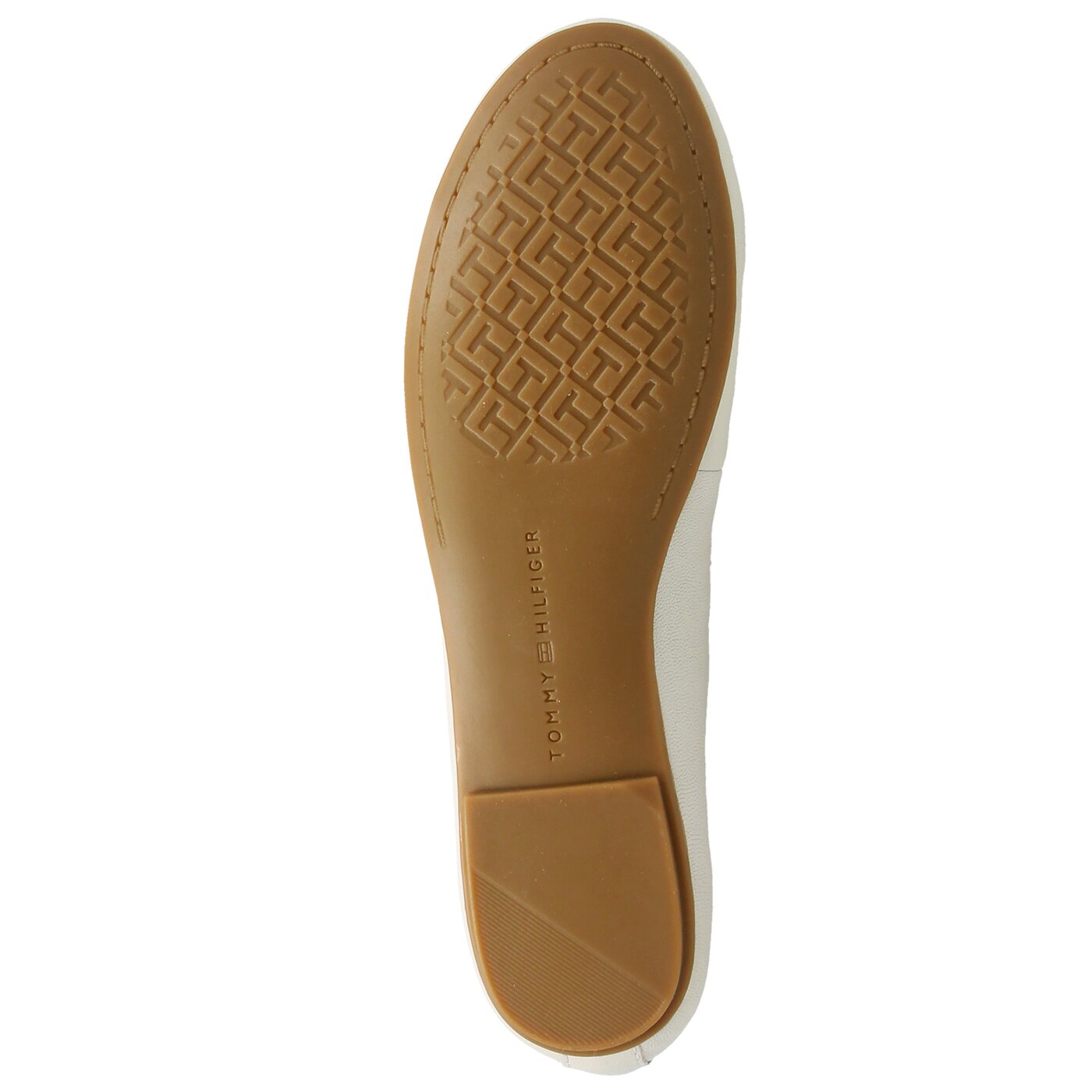 Damskie baleriny (buty) TOMMY HILFIGER BASIC LEATHER BALLERINA CHARM fw0fw02814121 kolor biały