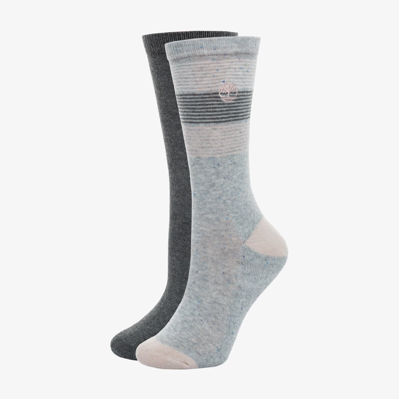 Damskie skarpetki TIMBERLAND SKARPETY 2PP STRIPED SPECKLE CREW tb0a1evac811 kolor szary