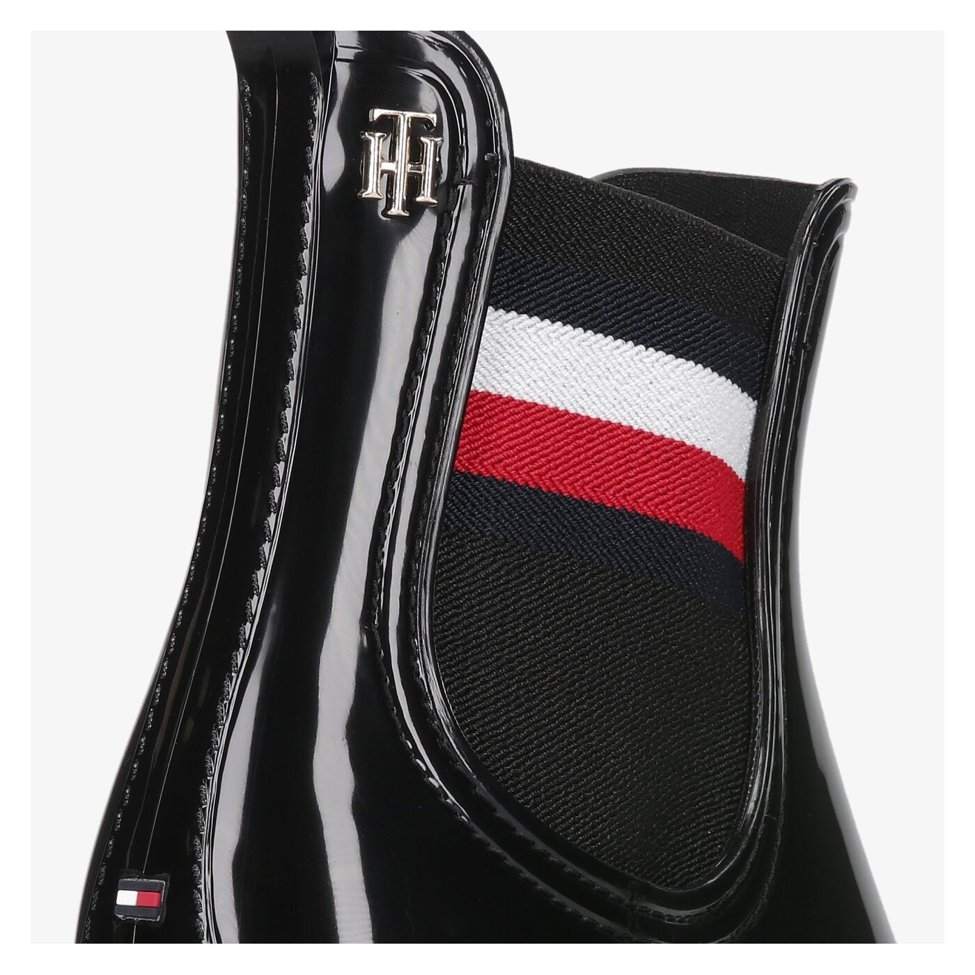 Damskie kalosze (buty gumowe) TOMMY HILFIGER CORPORATE RIBBON RAINBOOT fw0fw05969bds kolor czarny