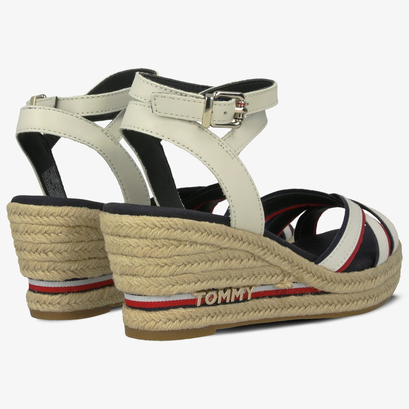 Damskie sandały TOMMY HILFIGER ELBA 60C1 ICONIC ELBA CORPORATE RIBBON fw0fw04056020 kolor biały