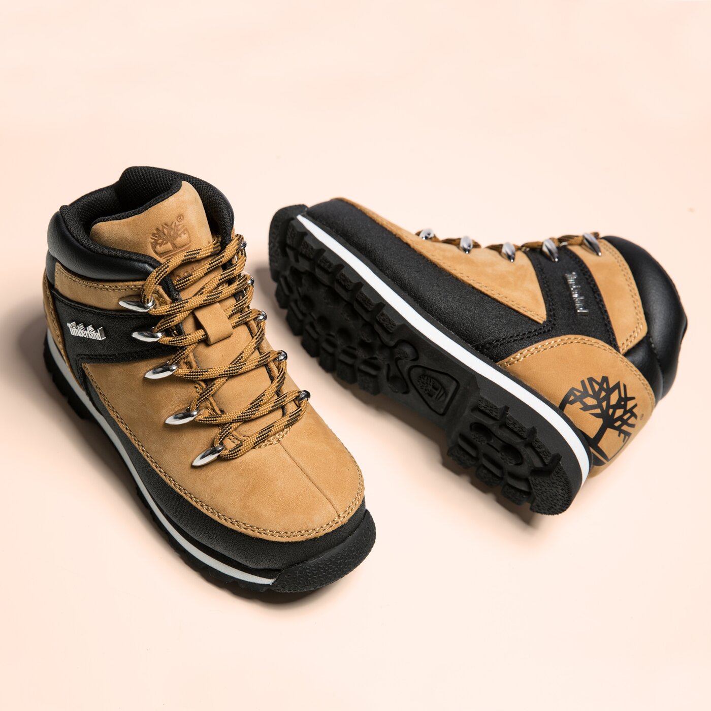 Dziecięce buty outdoor / trekkingowe TIMBERLAND EURO SPRINT  1589a kolor żółty