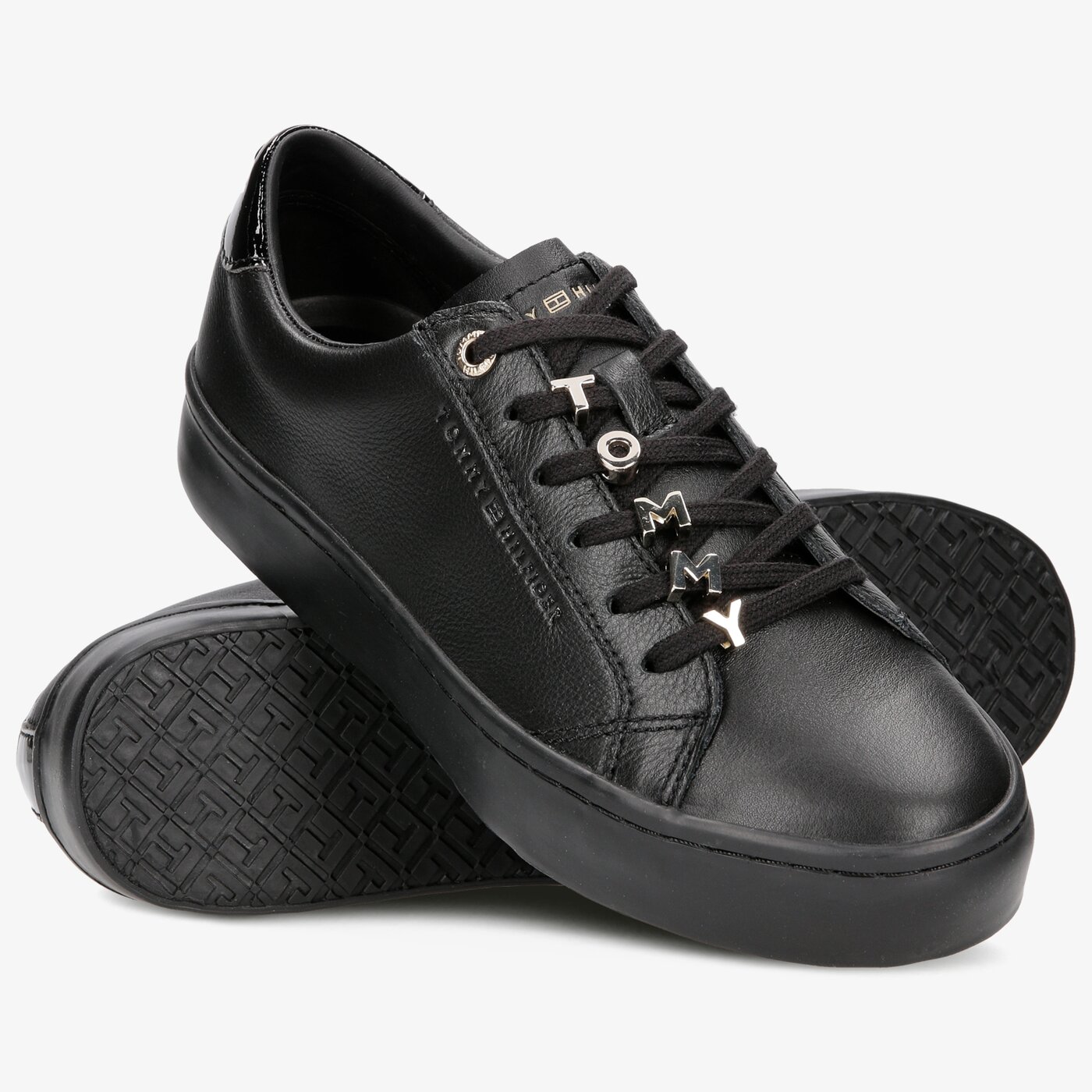 Damskie trampki TOMMY HILFIGER TOMMY HARDWARE DRESS SNEAKER fw0fw04138990 kolor czarny