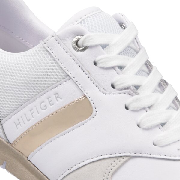 Damskie sneakersy (buty) TOMMY HILFIGER SKYE 1C2 IRIDESCENT LIGHT SNEAKER fw0fw04100901 kolor biały