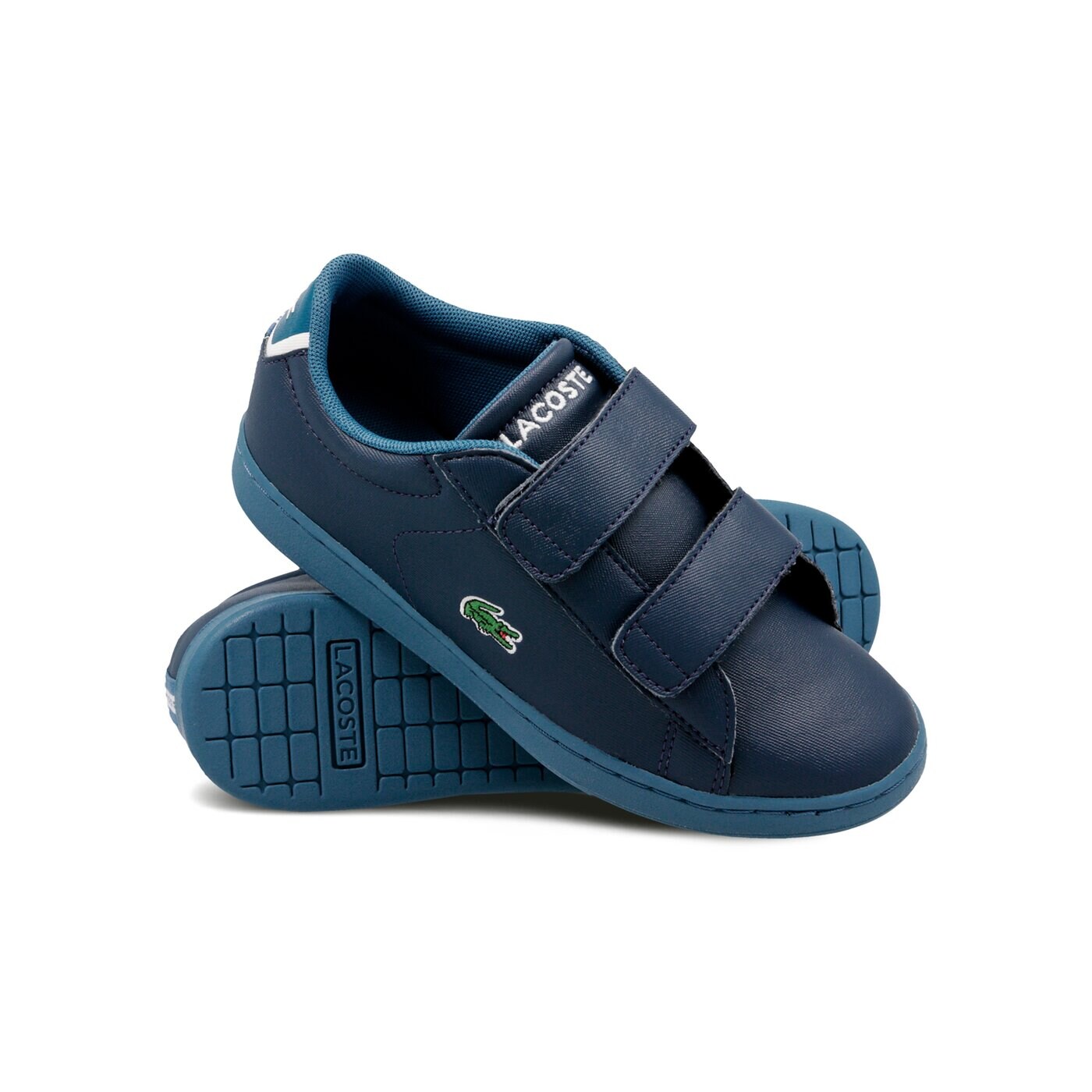 Dziecięce sneakersy (buty) LACOSTE CARNABY EVO STRAP 1191SUC 737suc0005nv1 kolor granatowy