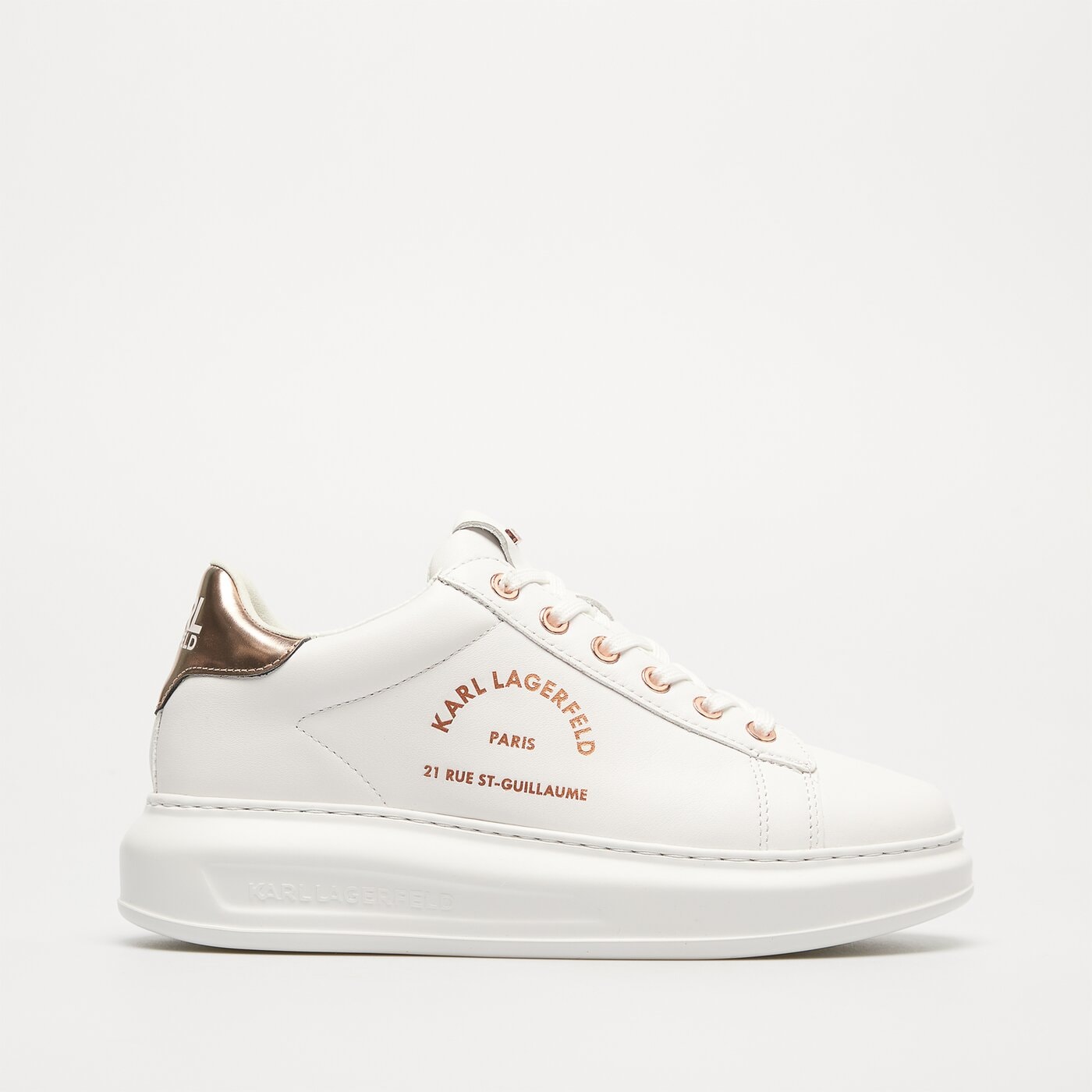 Damskie sneakersy (buty) KARL LAGERFELD KAPRI MAISON KARL LACE kl6253801p kolor biały