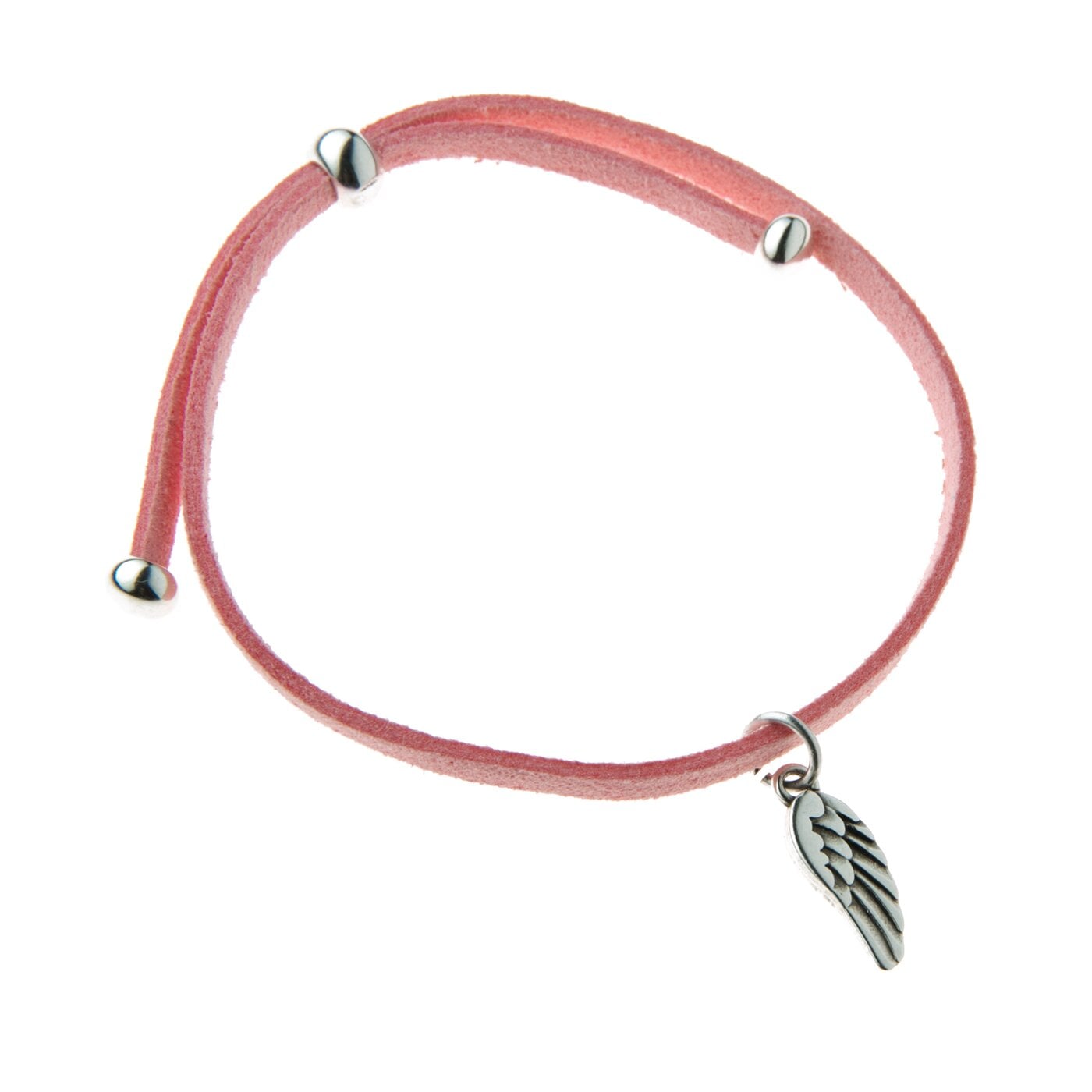 Damska bransoletka / brelok SYMBIOSIS  BRANSOLETKA SKRZYDEŁKO syab005 kolor różowy