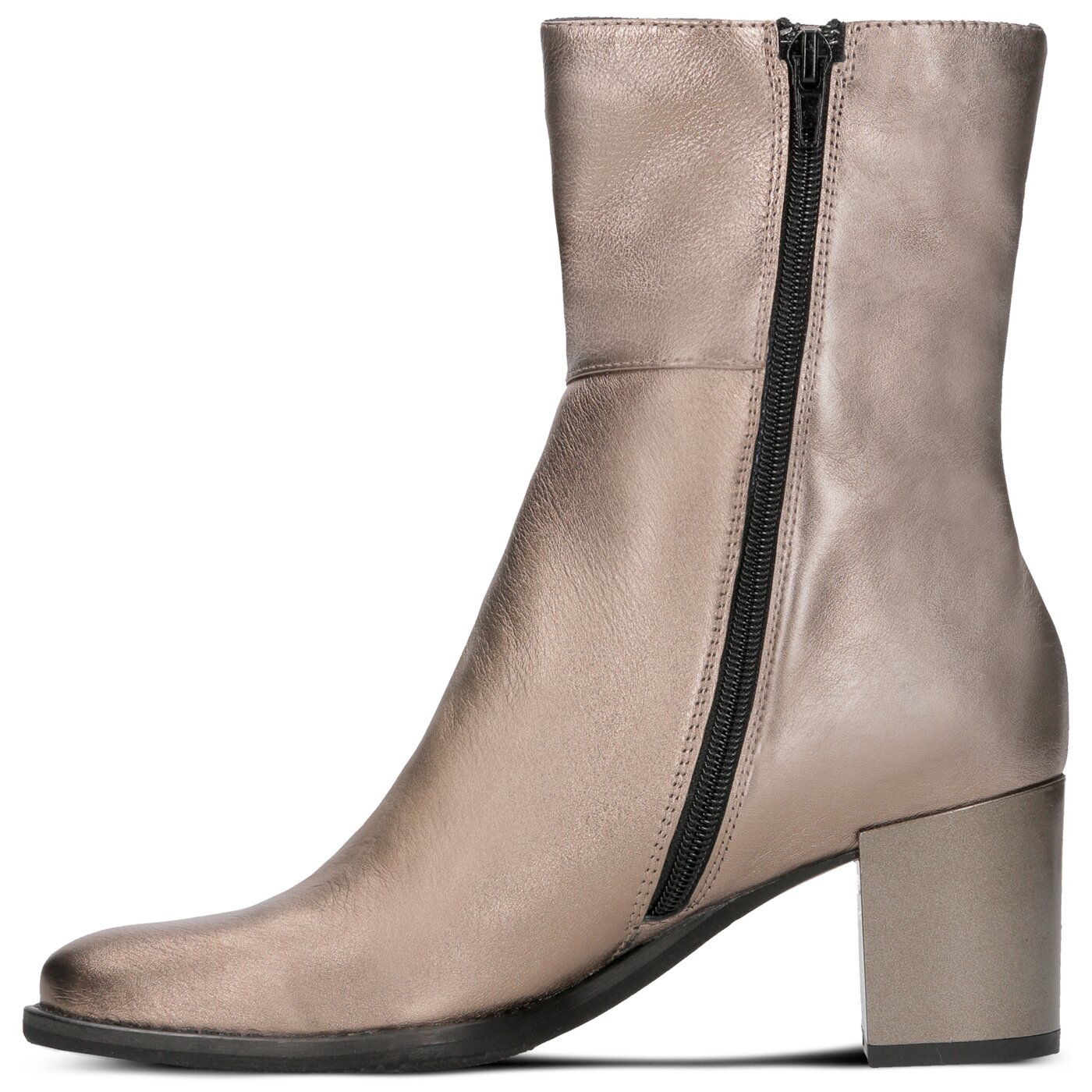 Damskie botki / sztyblety SYMBIOSIS MARIAH METALIC  834104 kolor srebrny