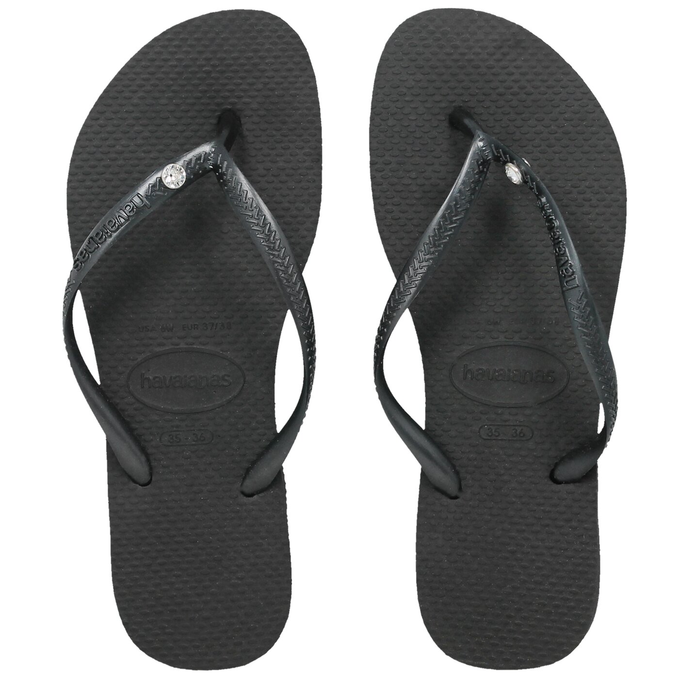 Damskie klapki HAVAIANAS HAV. SLIM CRYSTAL GLAMOUR SW  41195170090 kolor czarny