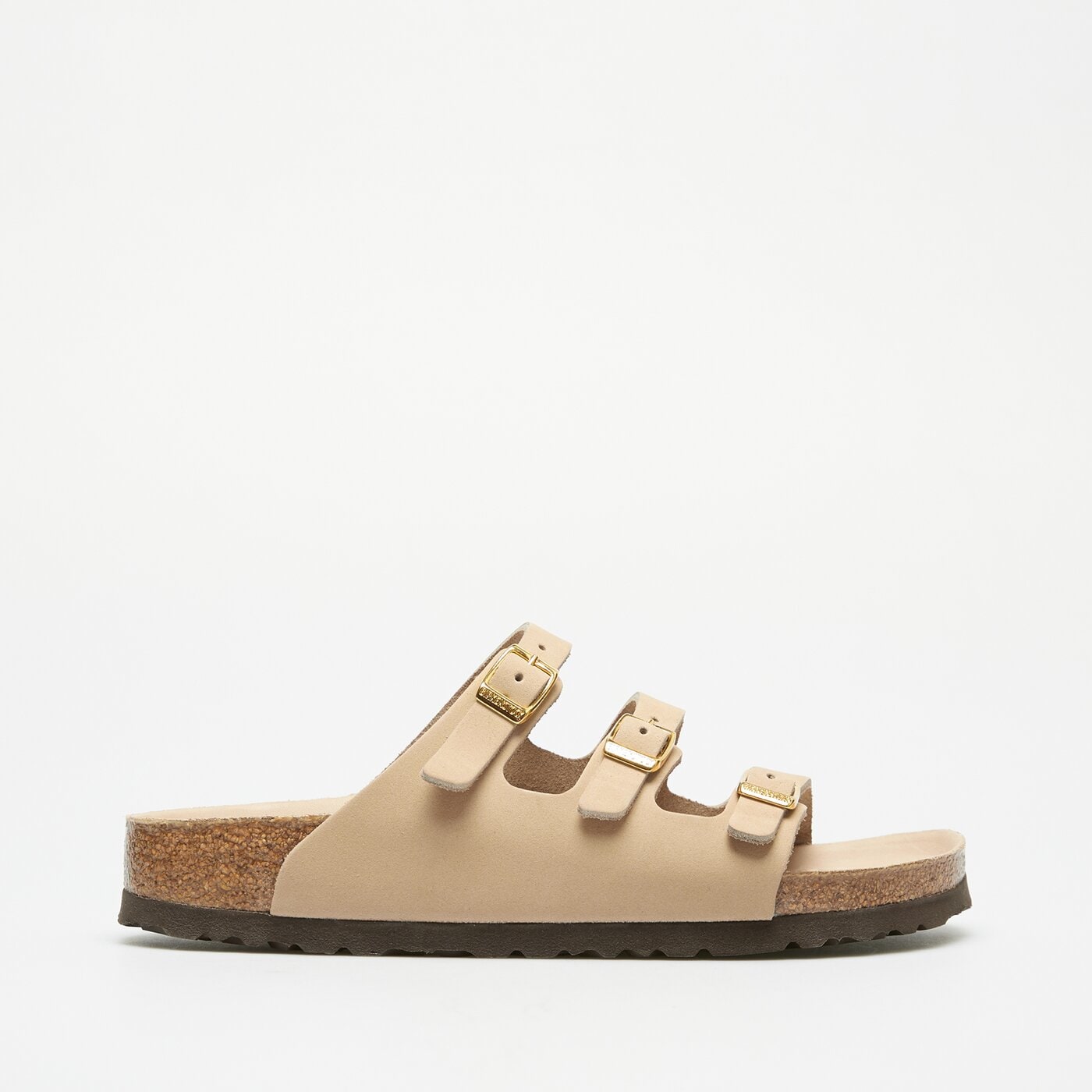 Damskie klapki BIRKENSTOCK FLORIDA LENB SANDCASTLE HEX 1029480 kolor beżowy