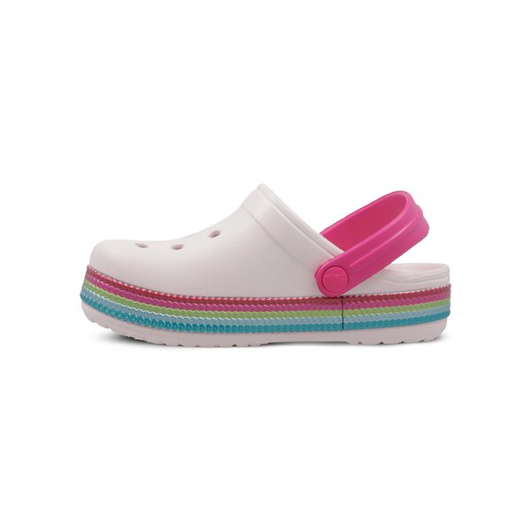 Dziecięce sandały / klapki CROCS CROCBAND SEQUIN BAND CLOG K 2055256pik kolor różowy