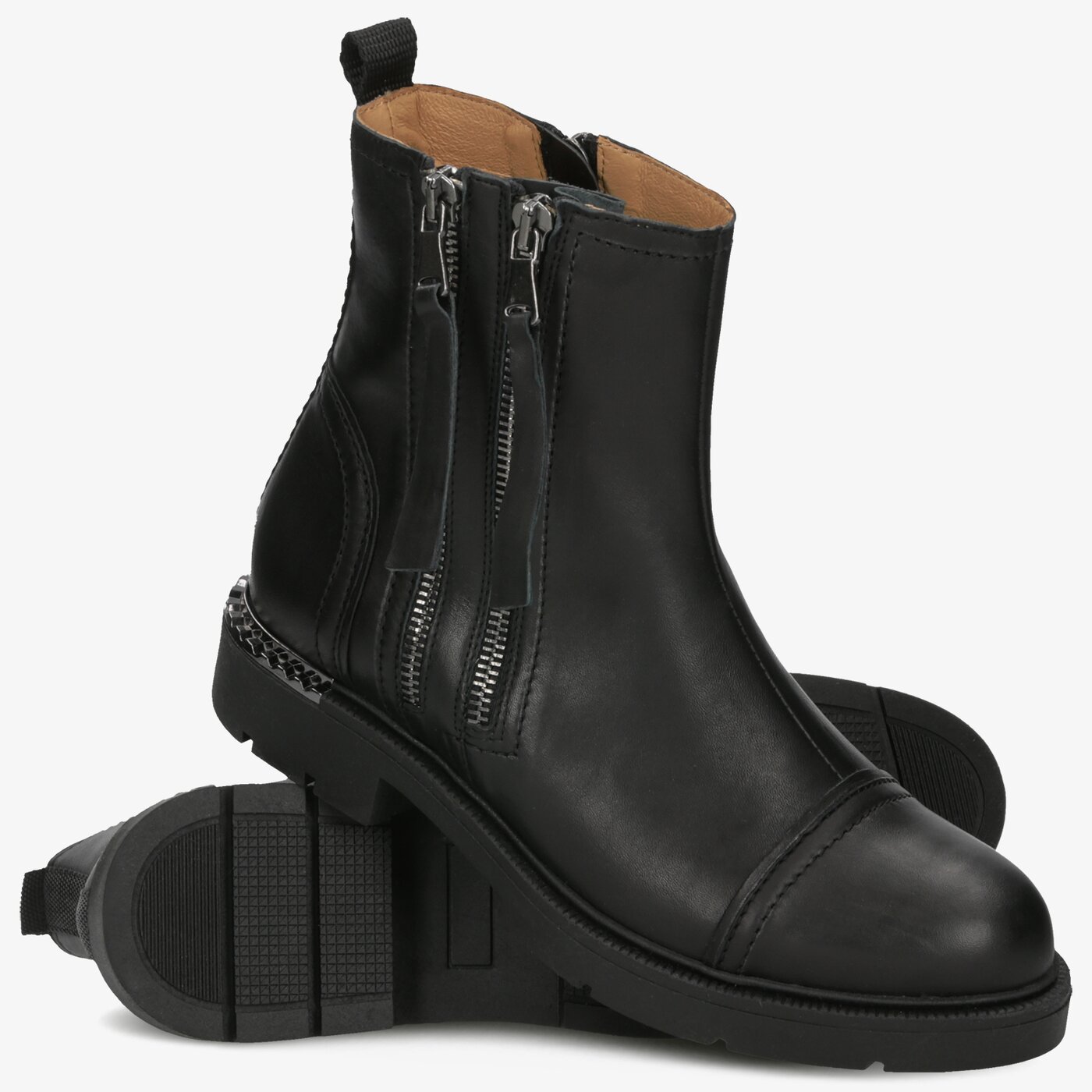 Damskie botki / sztyblety SYMBIOSIS ZIPPY  sywc219023 kolor czarny