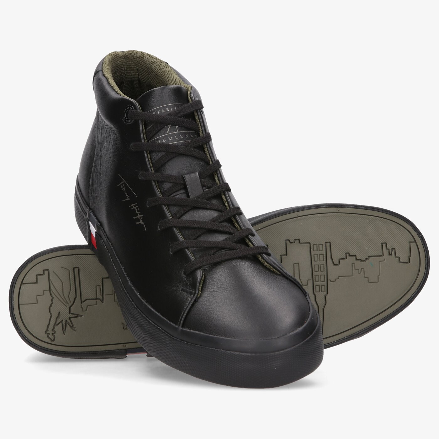 Męskie trampki TOMMY HILFIGER BJORN 7A HIGH fm0fm03740bds kolor czarny