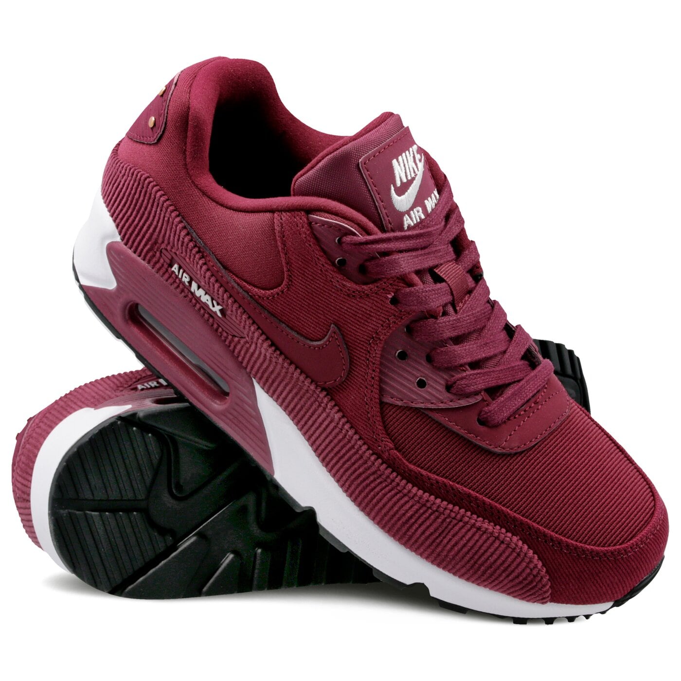Damskie sneakersy (buty) NIKE W AIR MAX 90 LEA 921304-601 kolor bordowy