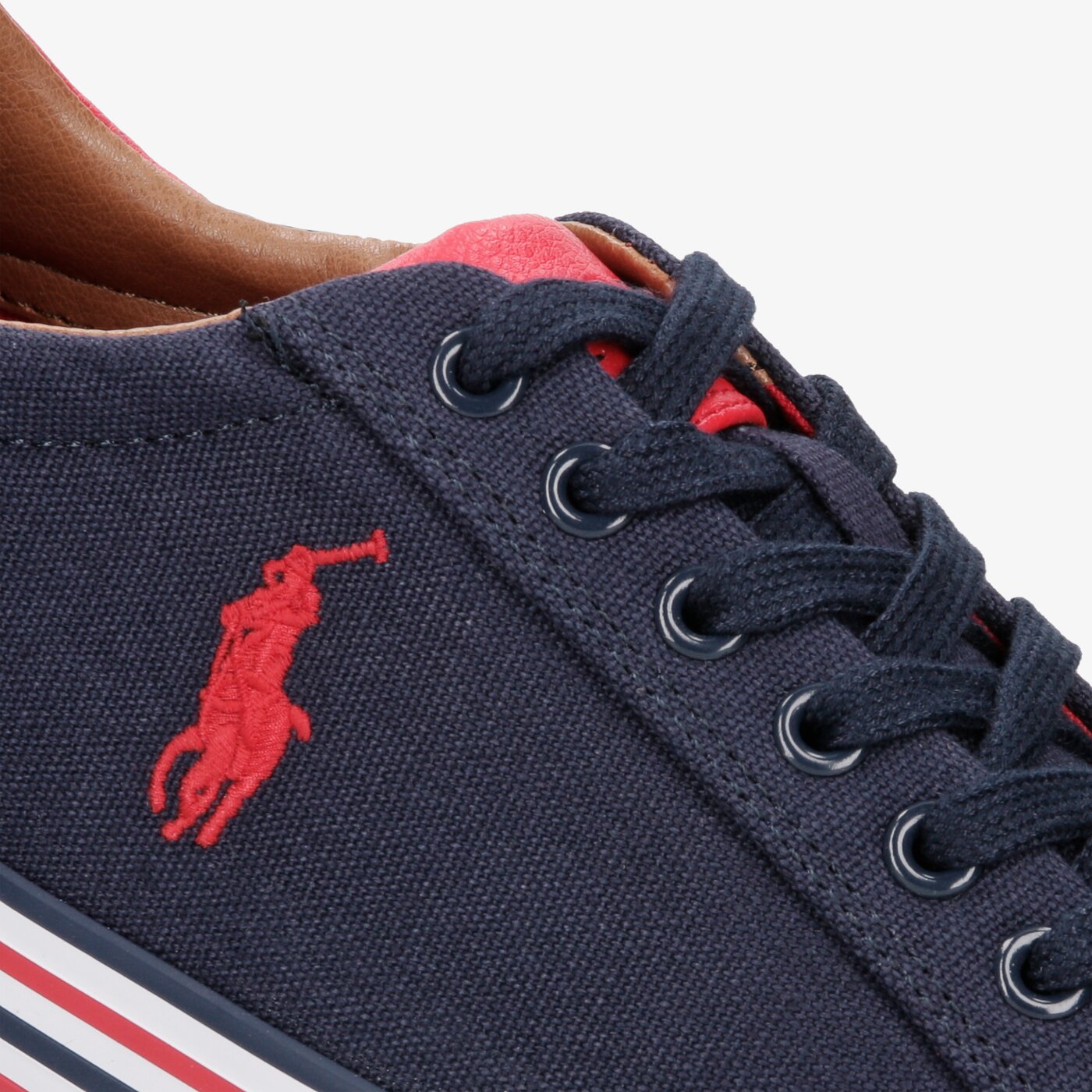 Męskie trampki POLO RL HARVEY NE NEWPORT NAVY/RL2000 RED CANVAS 8161907580gb kolor granatowy