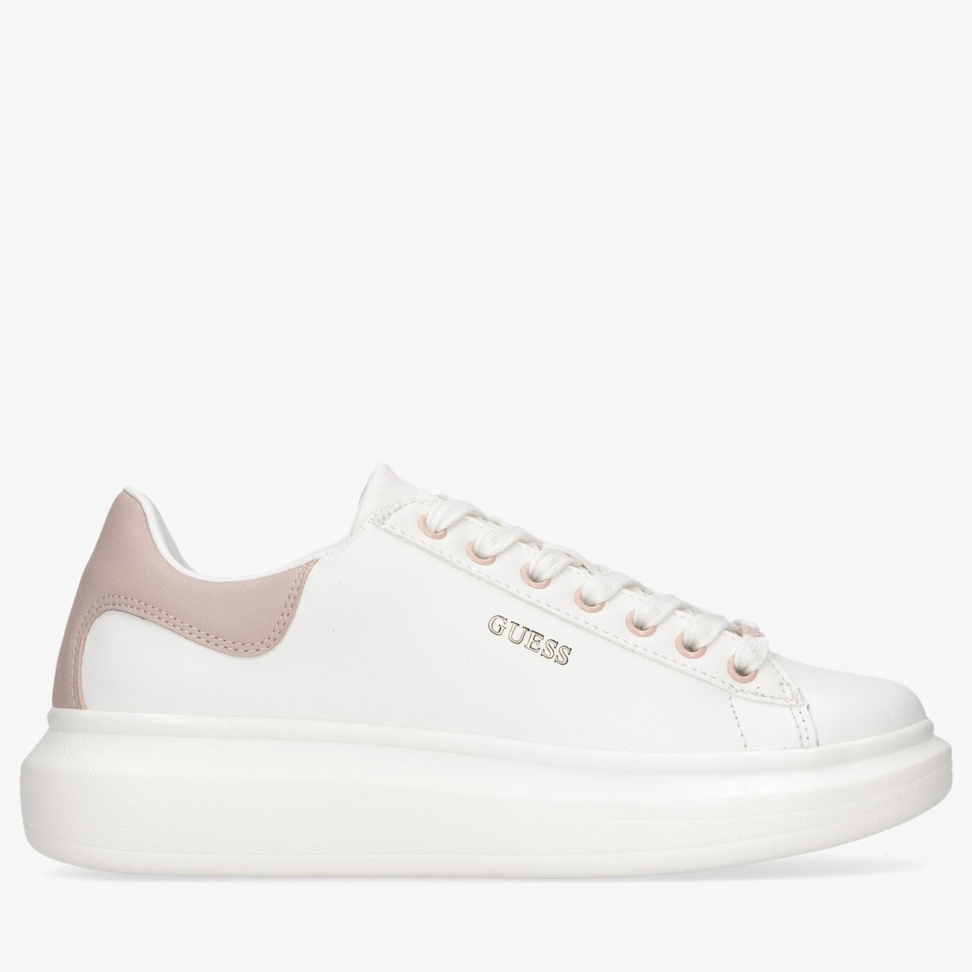 Damskie sneakersy (buty) GUESS SALERNO fl7salele12whipi kolor biały