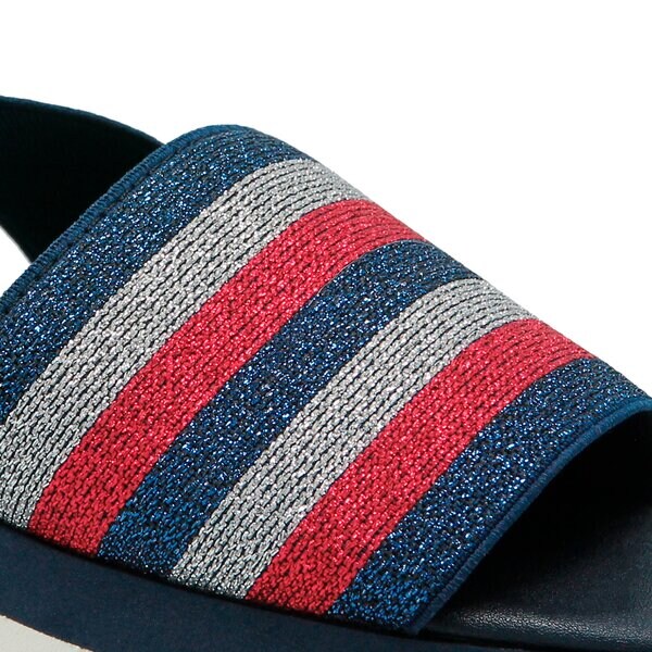 Damskie sandały TOMMY HILFIGER CORPORATE SPARKLE BEACH SLIDE fw0fw02772406 kolor granatowy