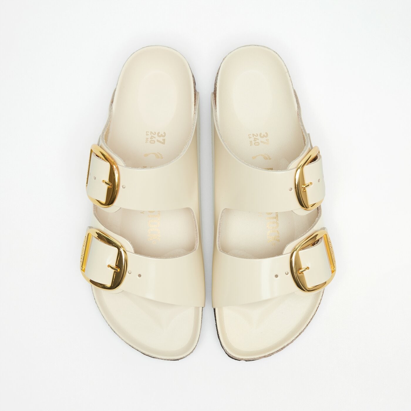 Damskie klapki BIRKENSTOCK ARIZONA BB LENA HS ECRU HEX 1026128 kolor beżowy