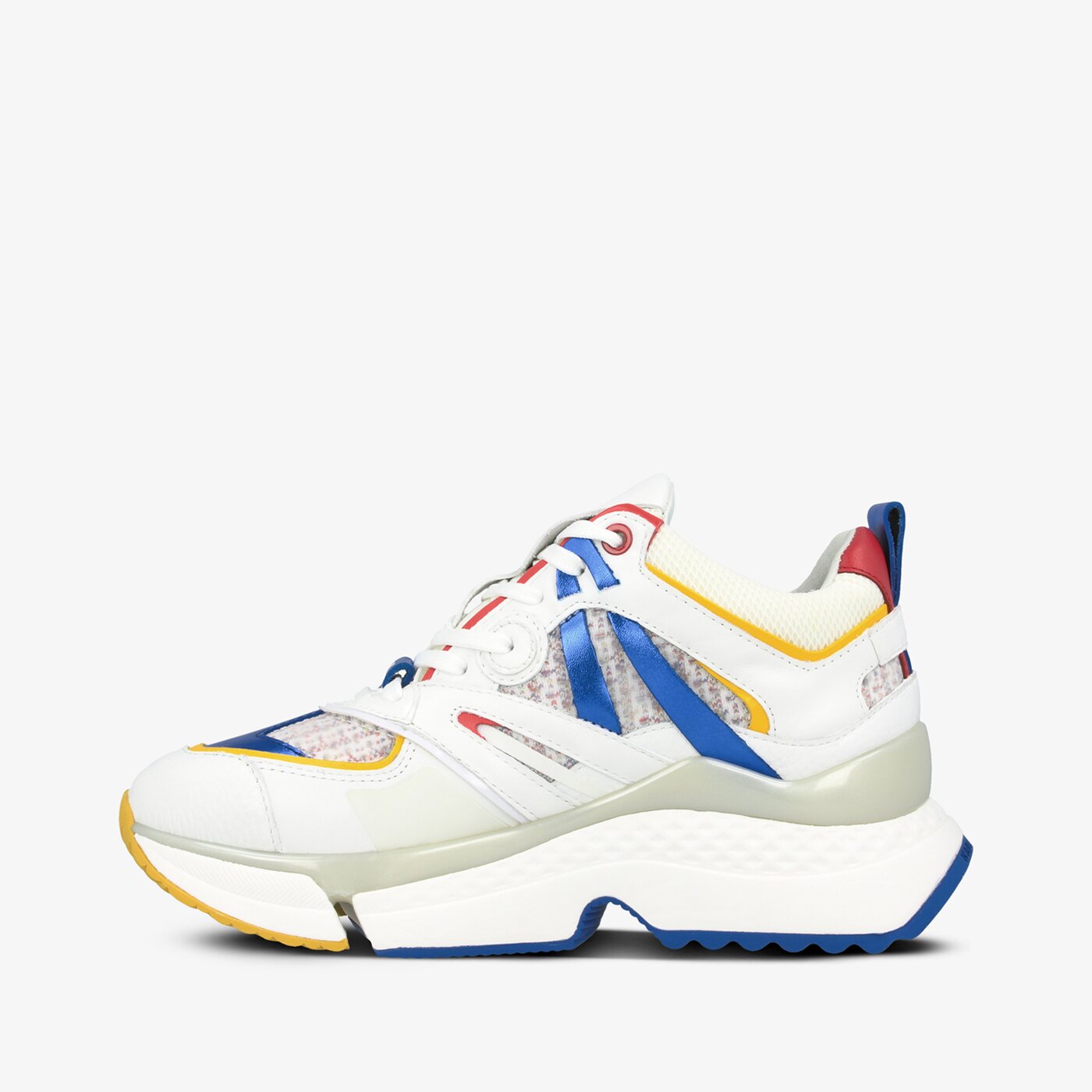 Damskie sneakersy (buty) KARL LAGERFELD AVENTUR DELTA LO MIX kl6163741m kolor biały