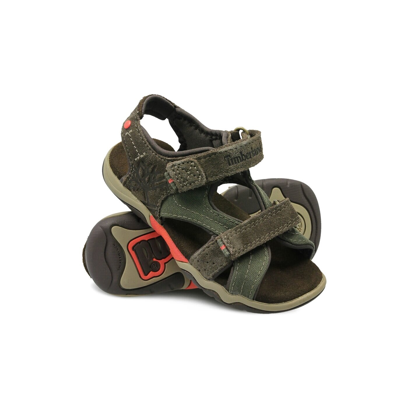 Dziecięce sandały / klapki TIMBERLAND PARK HOPPER L/F 2 STRAP ca1qox kolor khaki