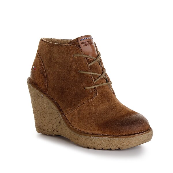 Damskie buty za kostkę TOMMY HILFIGER GILL 1  en56814862210 kolor brązowy