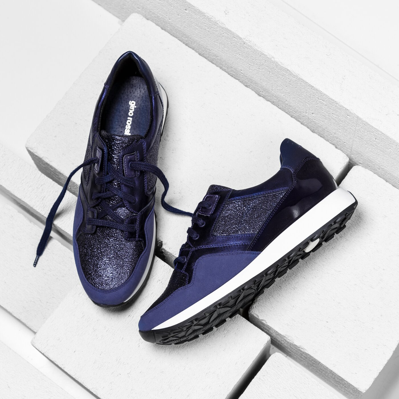 Damskie sneakersy (buty) GINO ROSSI YUKA dph320s5600805753t kolor granatowy