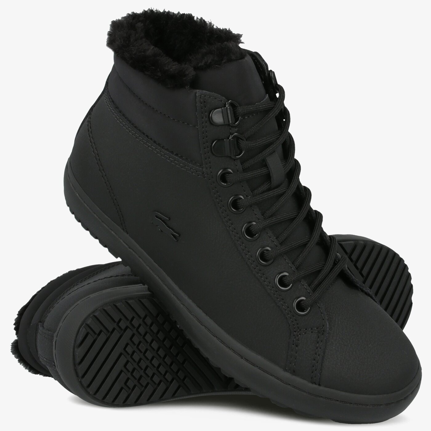 Damskie sneakersy (buty) LACOSTE STRAIGHTSET THERMO 419 1 CFA 738cfa000502h kolor czarny