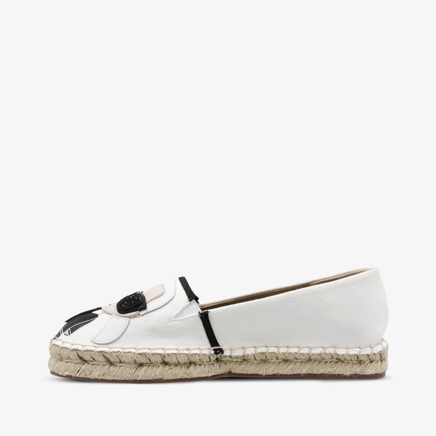 Damskie espadryle KARL LAGERFELD KAMINI KARL IKONIC SLIP ON kl80111411 kolor biały
