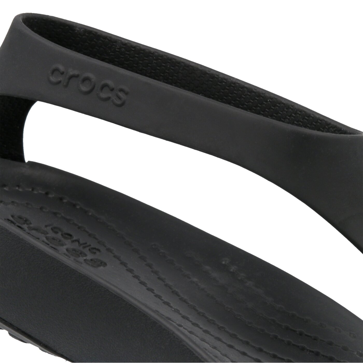 Damskie sandały CROCS SERENA FLIP #205468060# kolor czarny