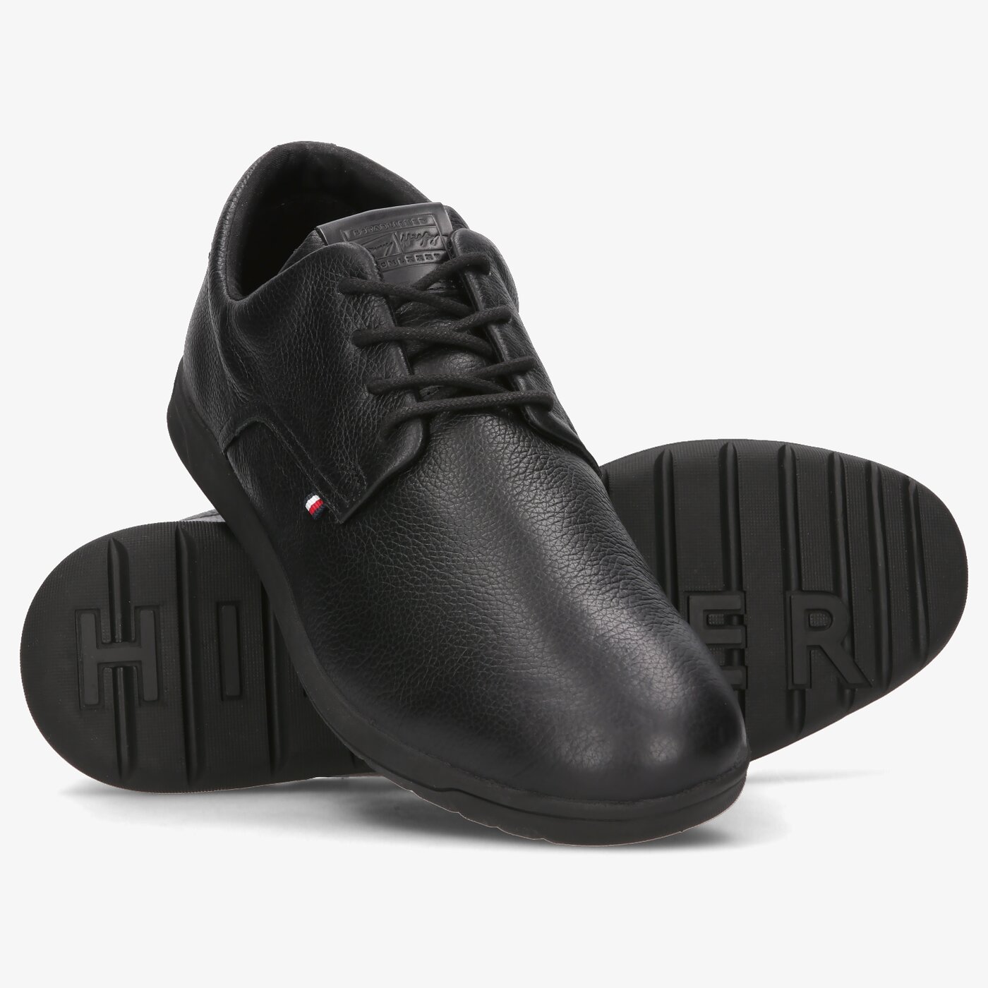 Męskie półbuty TOMMY HILFIGER LIGHTWEIGHT LEATHER HYBRID SHOE fm0fm03600bds kolor czarny