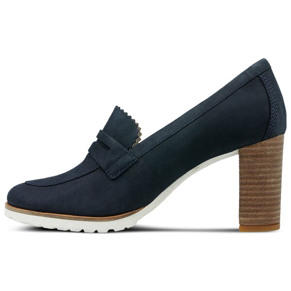 Damskie szpilki / czółenka TIMBERLAND LESLIE ANNE MOCASSIN PUMP a1pj3 kolor granatowy