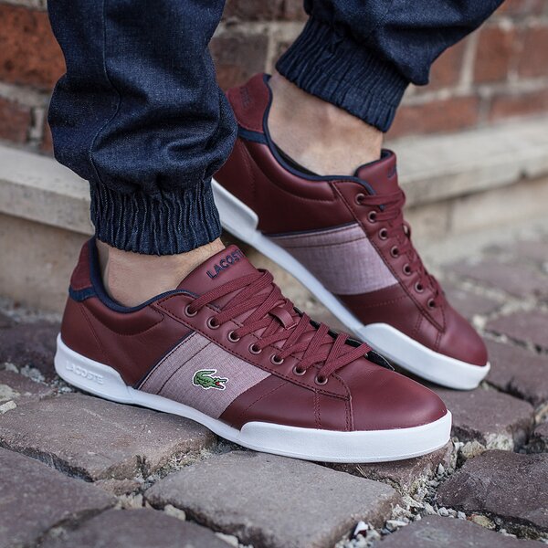 Męskie sneakersy (buty) LACOSTE DESTON 116 2 731spm0083112 kolor bordowy