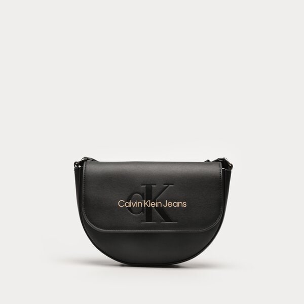 Damska torebka CALVIN KLEIN TOREBKA SCULPTED SADDLE BAG22 MONO k60k61122301f kolor czarny