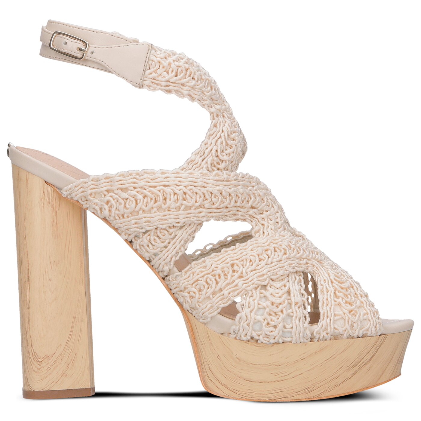 Damskie sandały GUESS MILANA SANDAL FABRIC flmln2fab03milk kolor beżowy