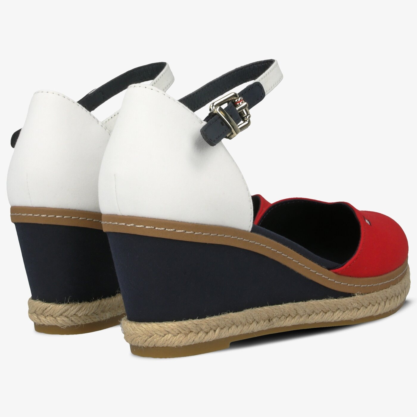 Damskie sandały TOMMY HILFIGER BASIC CLOSED TOE MID WEDGE fw0fw047870kp kolor multicolor