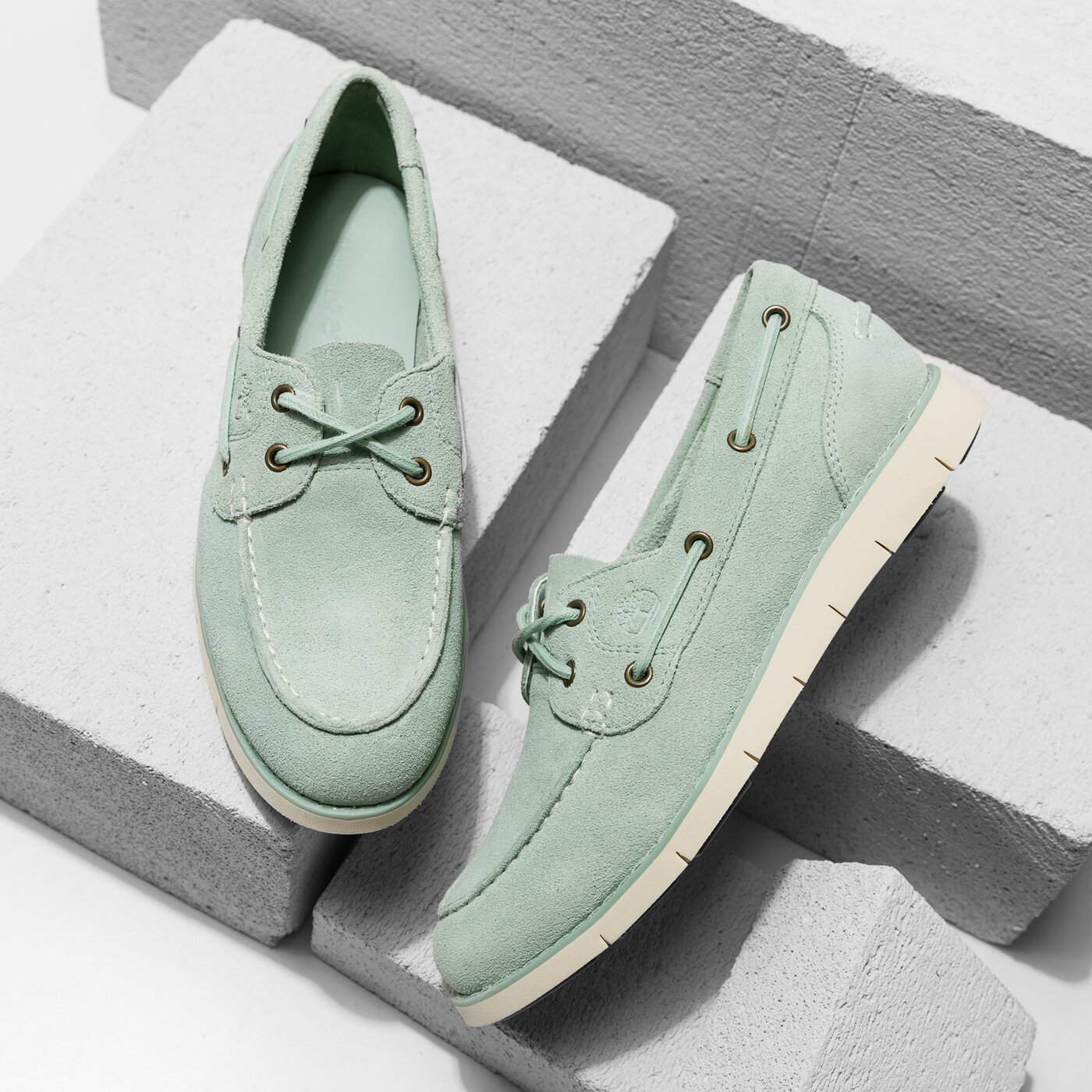 Damskie mokasyny i półbuty TIMBERLAND LAKEVILLE 2-EYE BOA T SHOE a1gdf kolor zielony