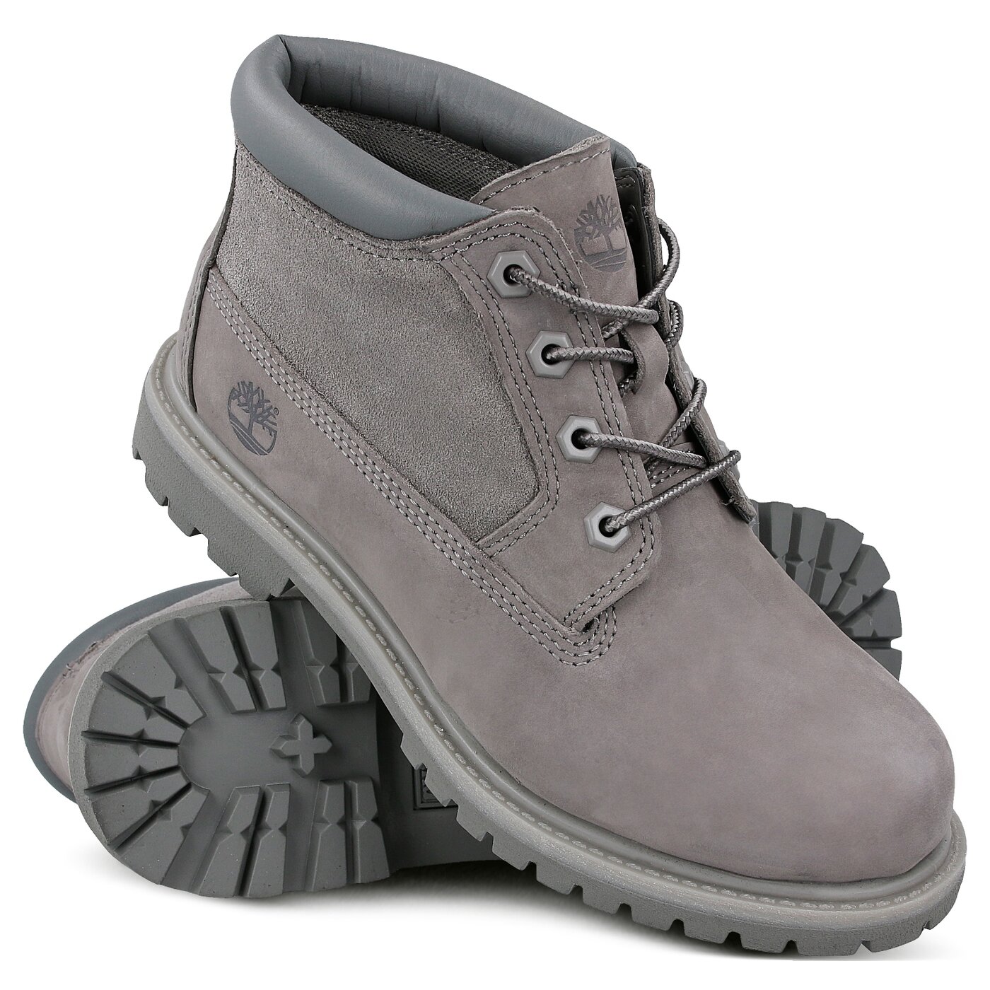 Damskie trapery TIMBERLAND NELLIE CHUKKA LTHR SDE NWP tb0a1gyxf491 kolor szary