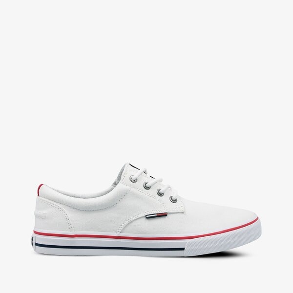 Męskie trampki TOMMY HILFIGER TOMMY JEANS TEXTILE SNEAKER em0em00001100 kolor biały