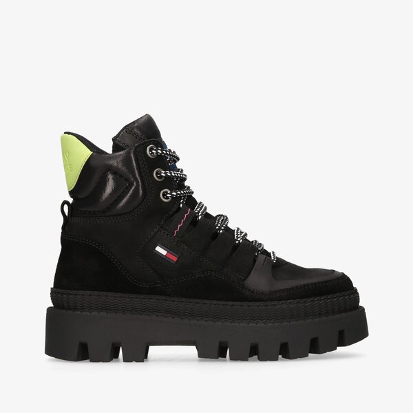 Damskie botki / sztyblety TOMMY HILFIGER TOMMY JEANS HYBRID BOOT en0en01596bds kolor czarny