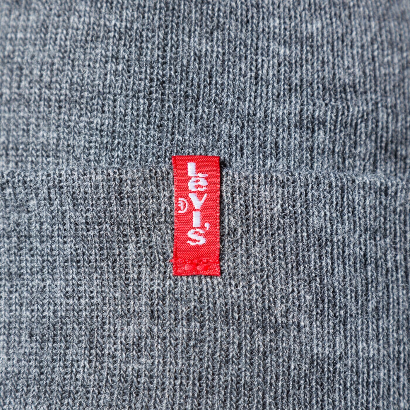 Damska czapka zimowa LEVI'S CZAPKA TURN UP BEANIE 38022-0072 kolor szary