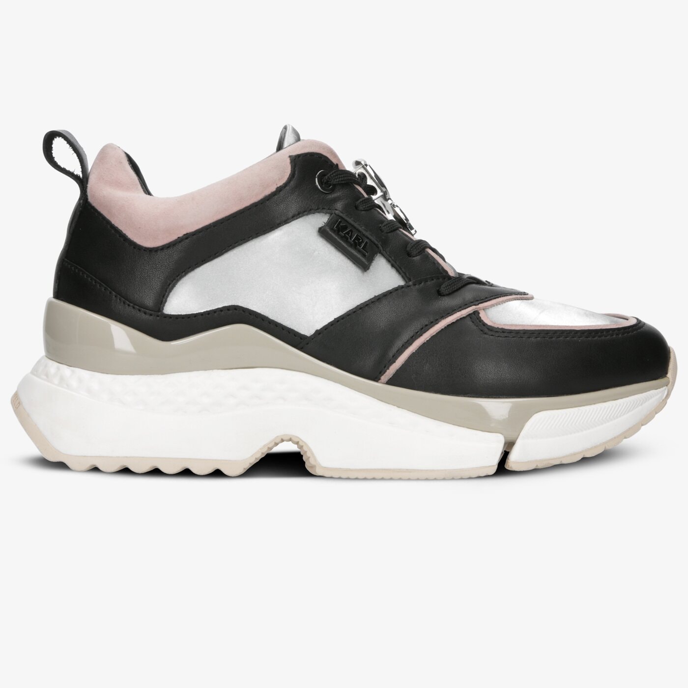 Damskie sneakersy (buty) KARL LAGERFELD AVENTUR LUX LTHR LACE SHOE kl6163040m kolor multicolor