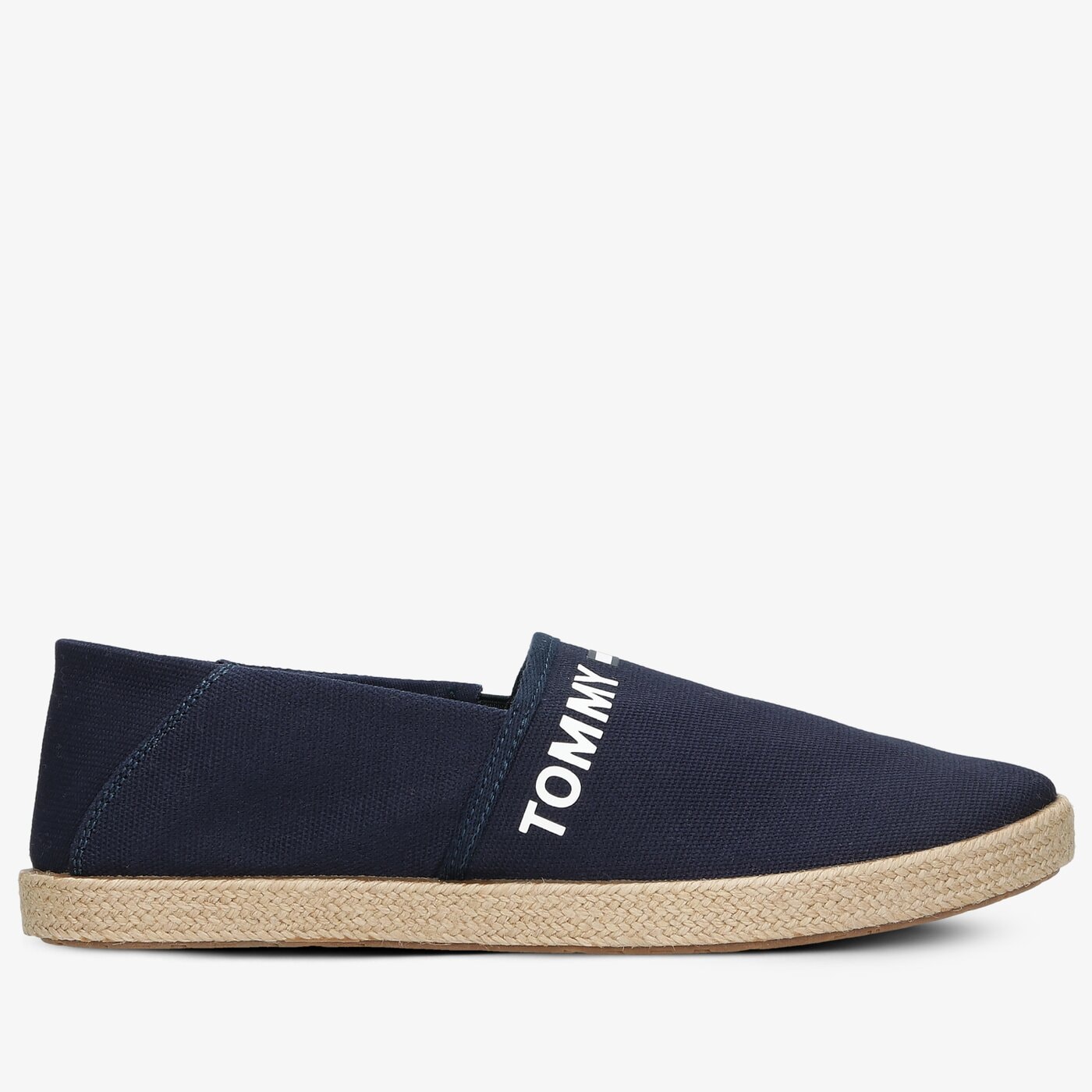 Męskie półbuty TOMMY HILFIGER TOMMY JEANS LOGO ESPADRILLE em0em00676c87 kolor granatowy