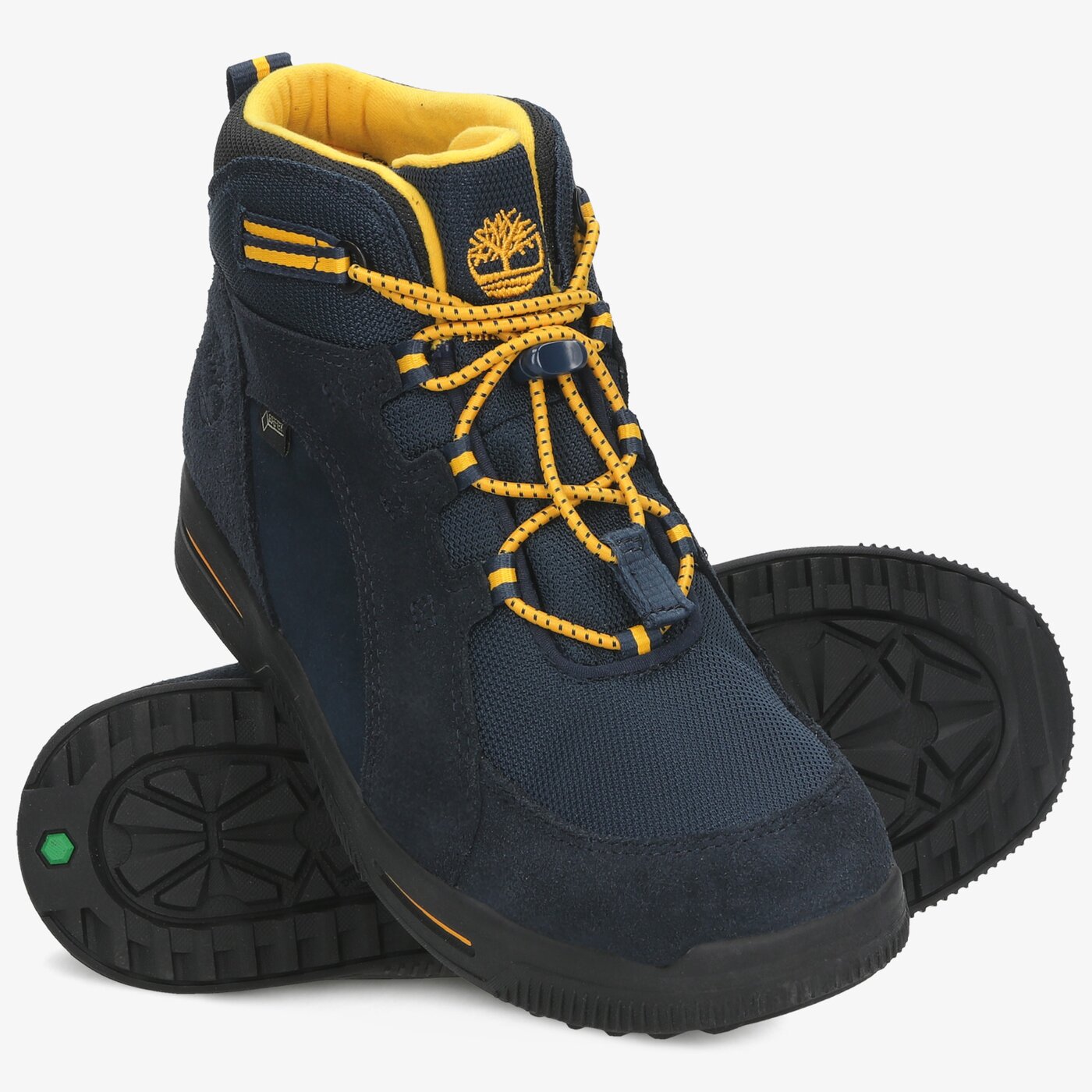 Dziecięce buty outdoor / trekkingowe TIMBERLAND CITY STOMP BUNGEE MID GTX tb0a22pb0191 kolor granatowy