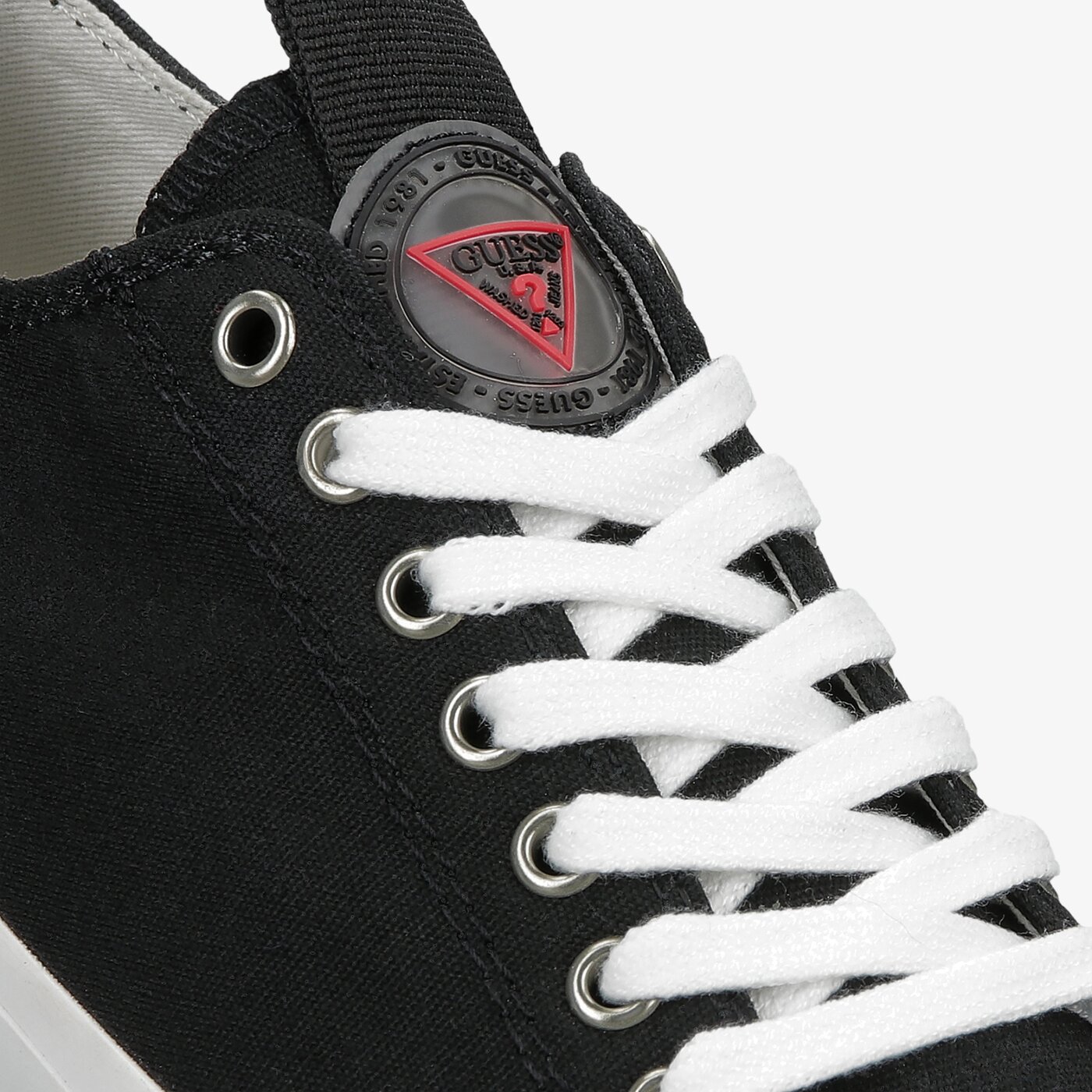 Damskie trampki GUESS EDERLA LOW CUT fl5erlfal12black kolor biały