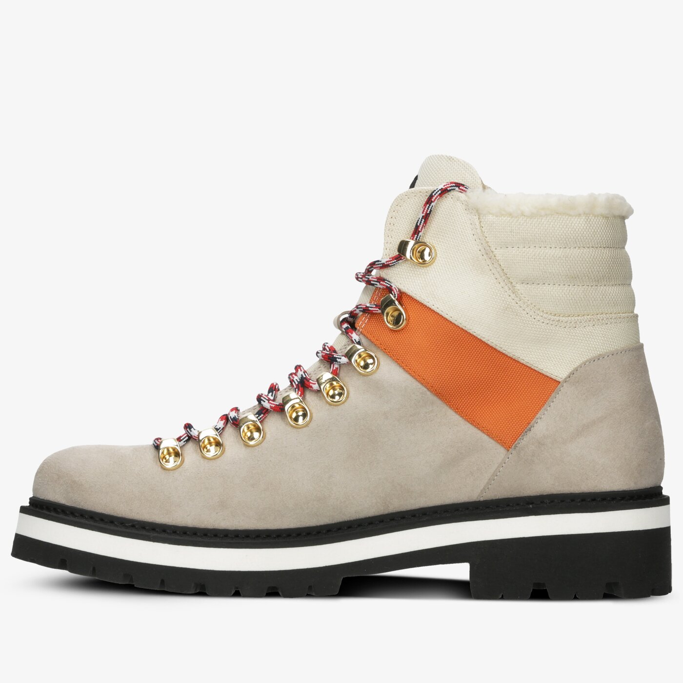 Męskie buty outdoor (trekkingowe) TOMMY HILFIGER LH EXPEDITION TRAIL BOOT fm0fm02526yae kolor czerwony