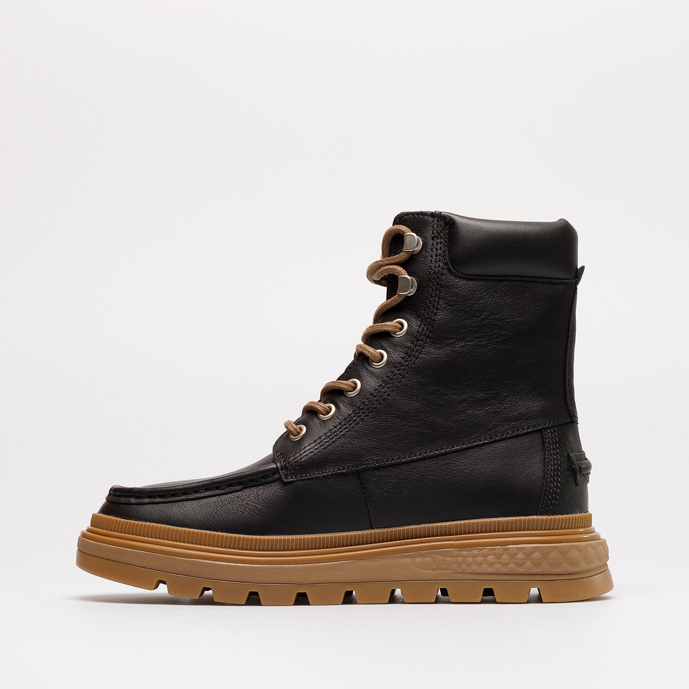 Damskie botki / sztyblety TIMBERLAND RAY CITY MOC TOE LACE UP tb0a5m3b0151 kolor granatowy