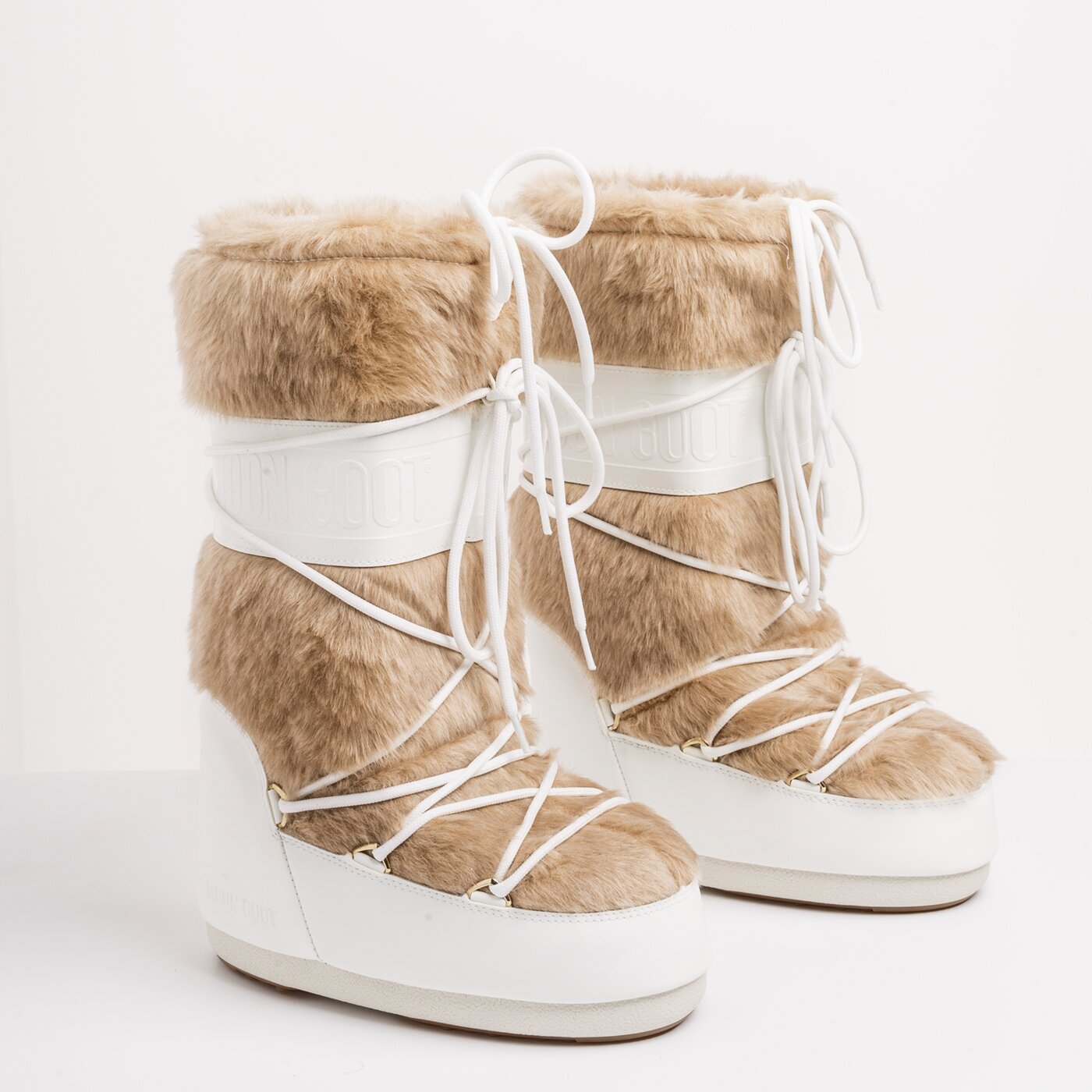 Damskie śniegowce MOON BOOT CLASSIC FAUX FUR  14089000002 kolor biały